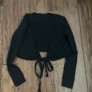 long sleeve brandy tie shirt